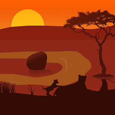 Conservation Poster for Lions