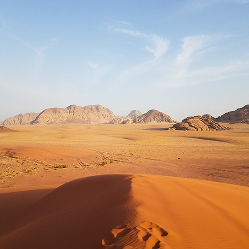 Sand dune in Wadi Rum, Jordan