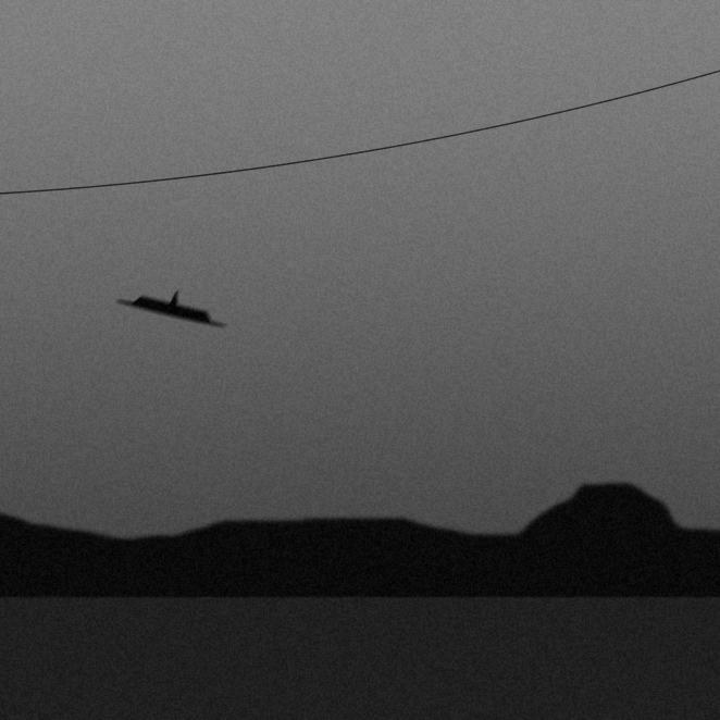 Black and White UFO artwork